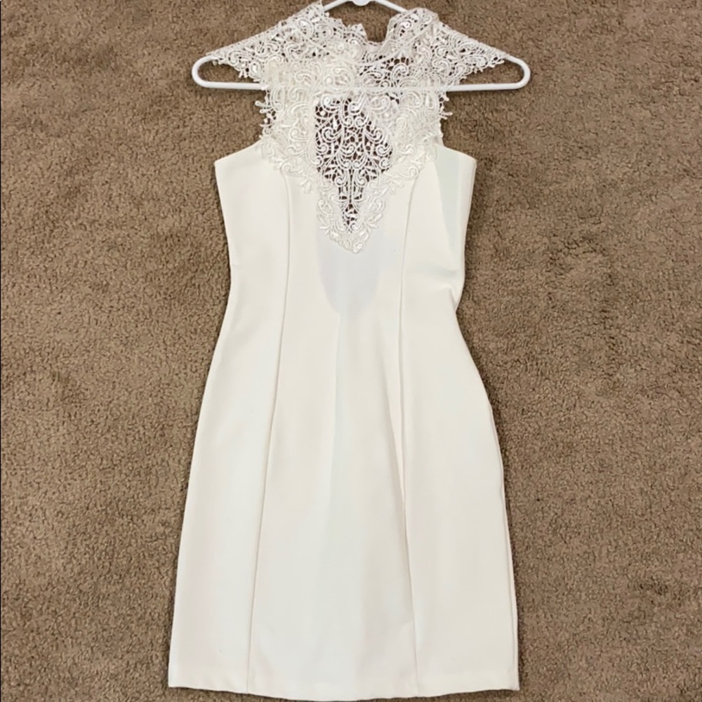 White dress lace top